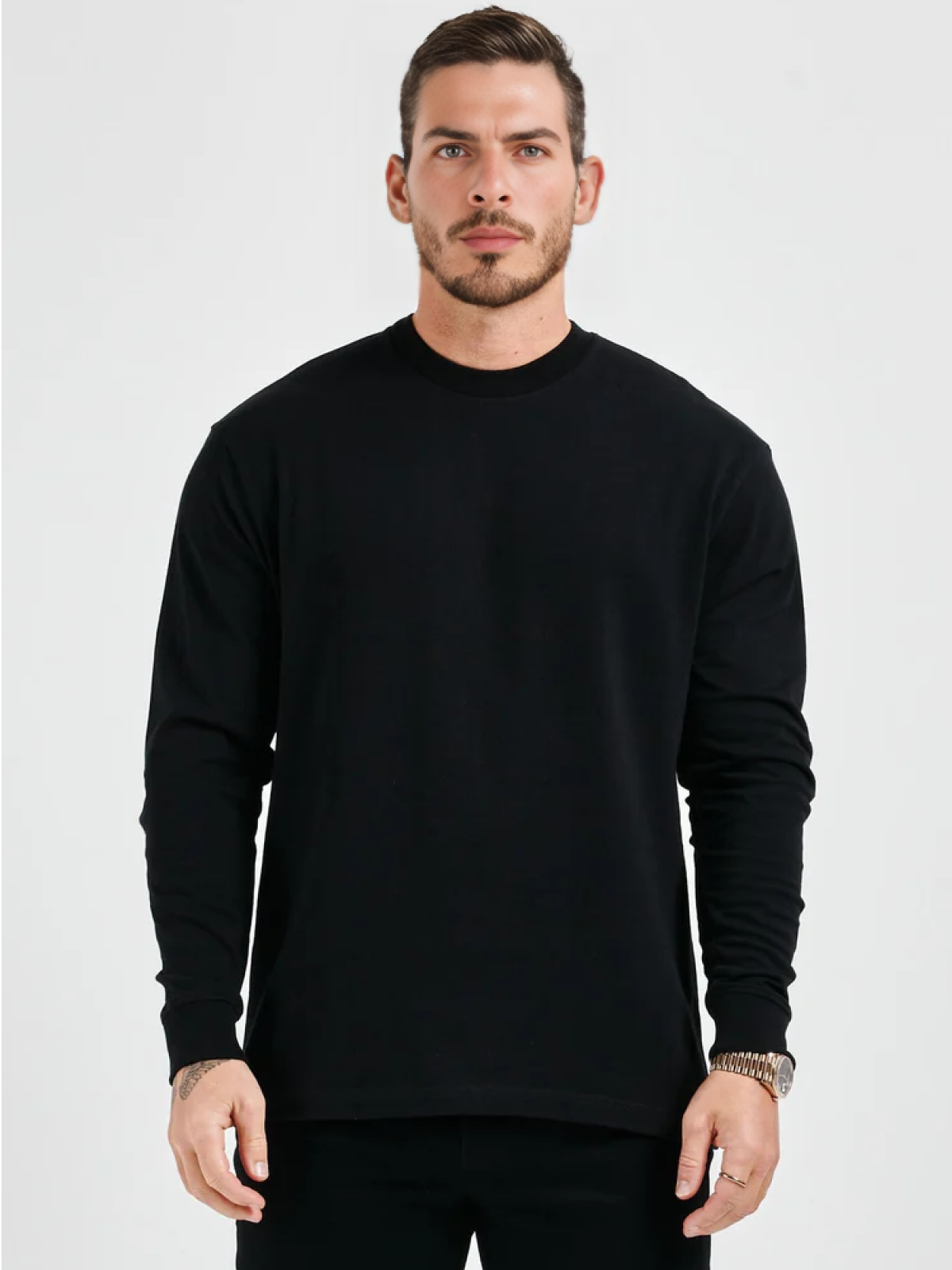 NERO - BASICS LANGARM-T-SHIRT