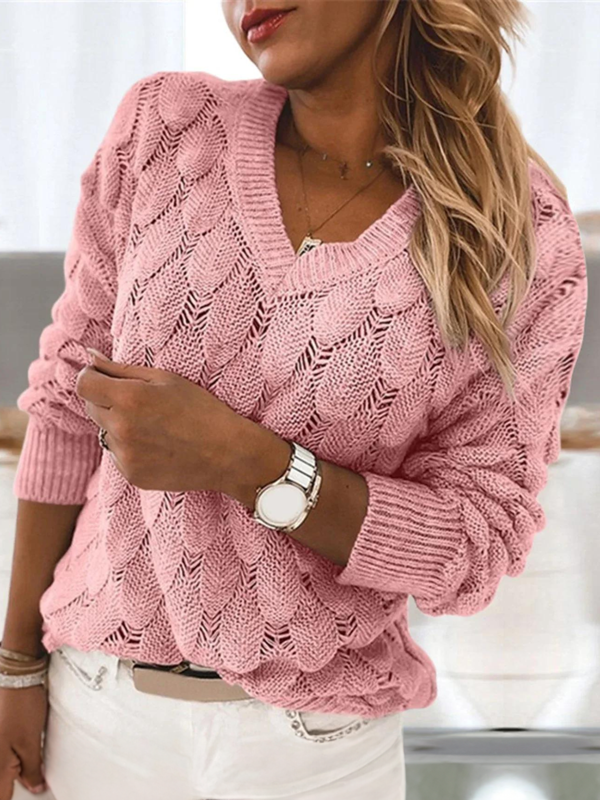 Faye - Eleganter Pullover mit V-Ausschnitt