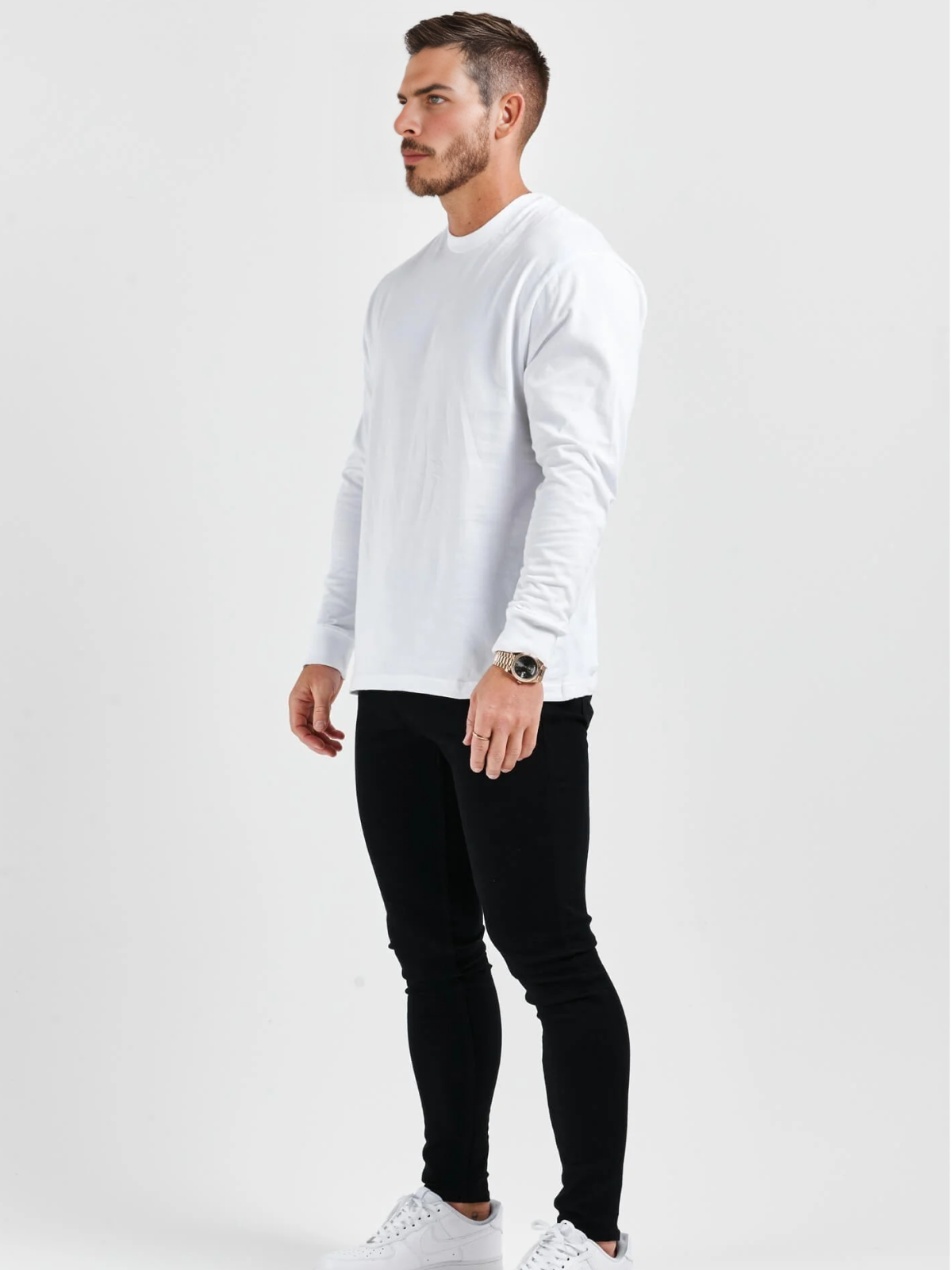 NERO - BASICS LANGARM-T-SHIRT