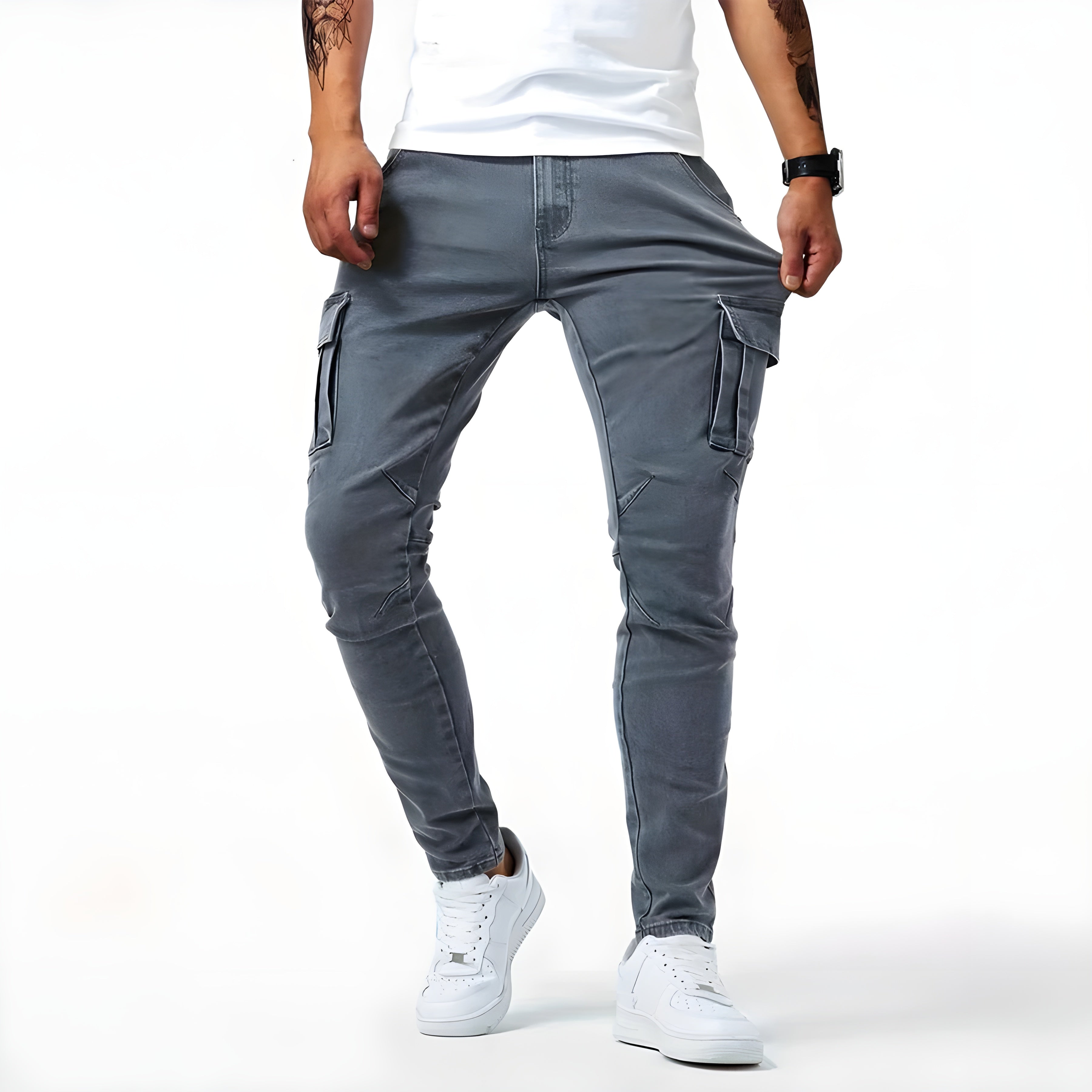 Albrecht - Elastische Denim Cargo-Hose