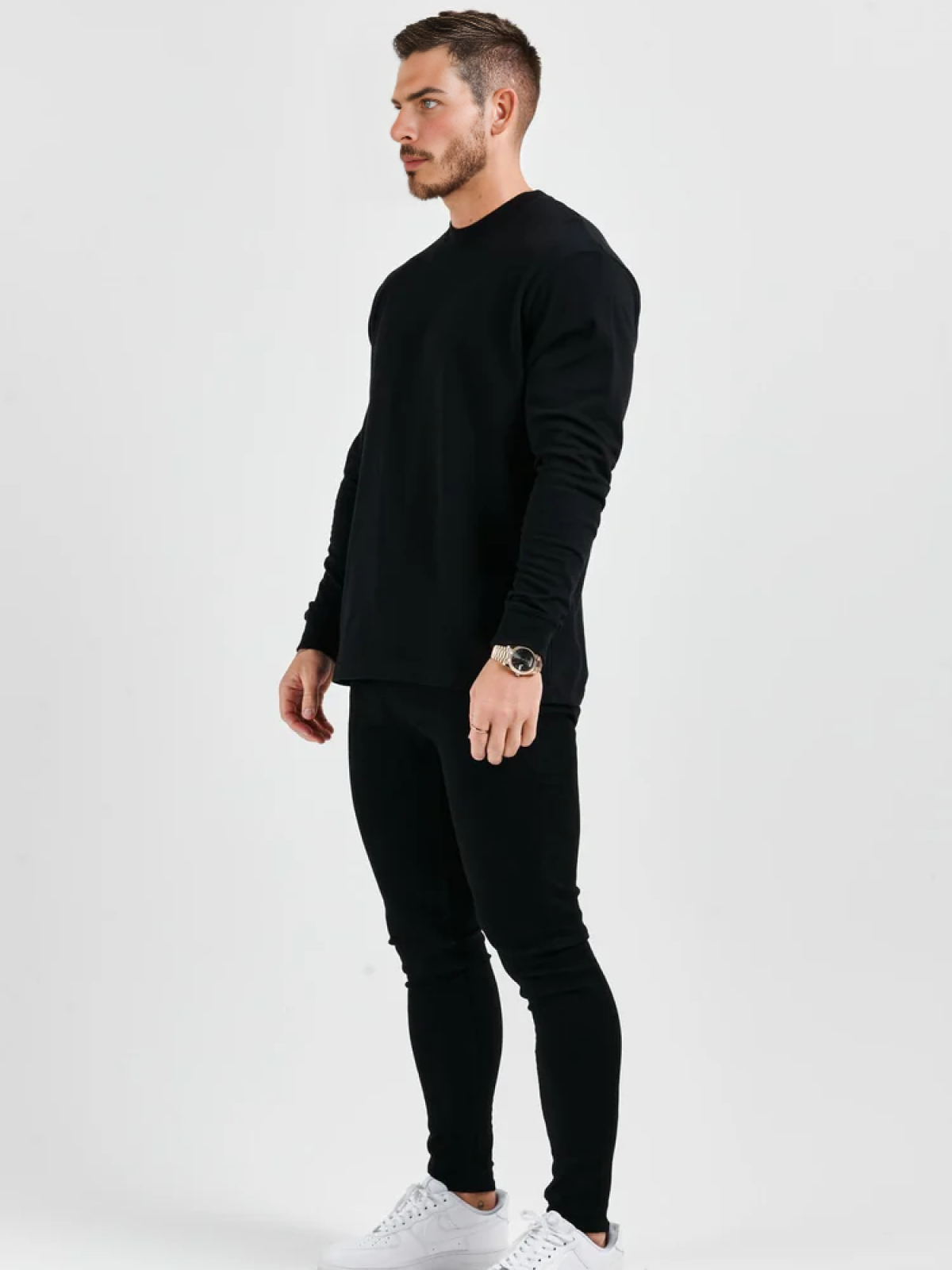 NERO - BASICS LANGARM-T-SHIRT